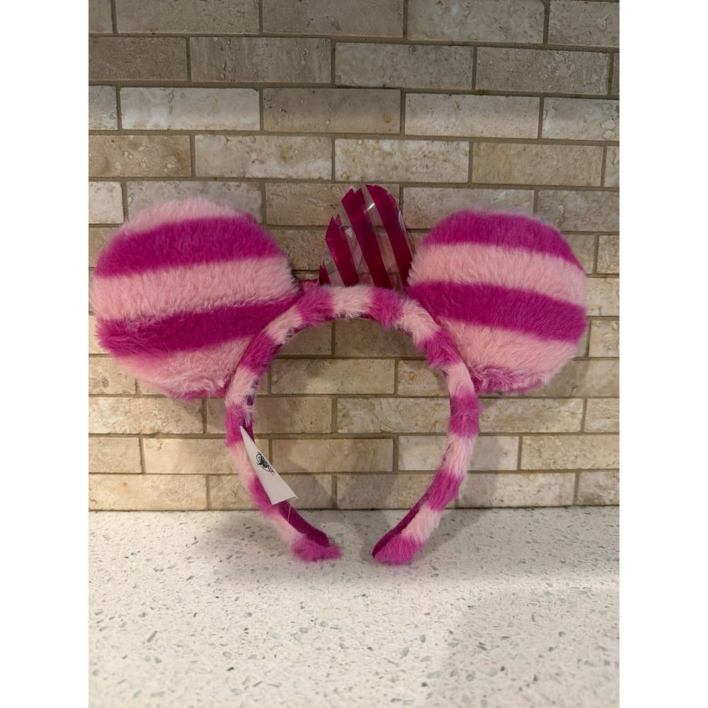 Disney Parks Cheshire Cat Plush Minnie Mouse Ears Headband - Picture 2 of 2